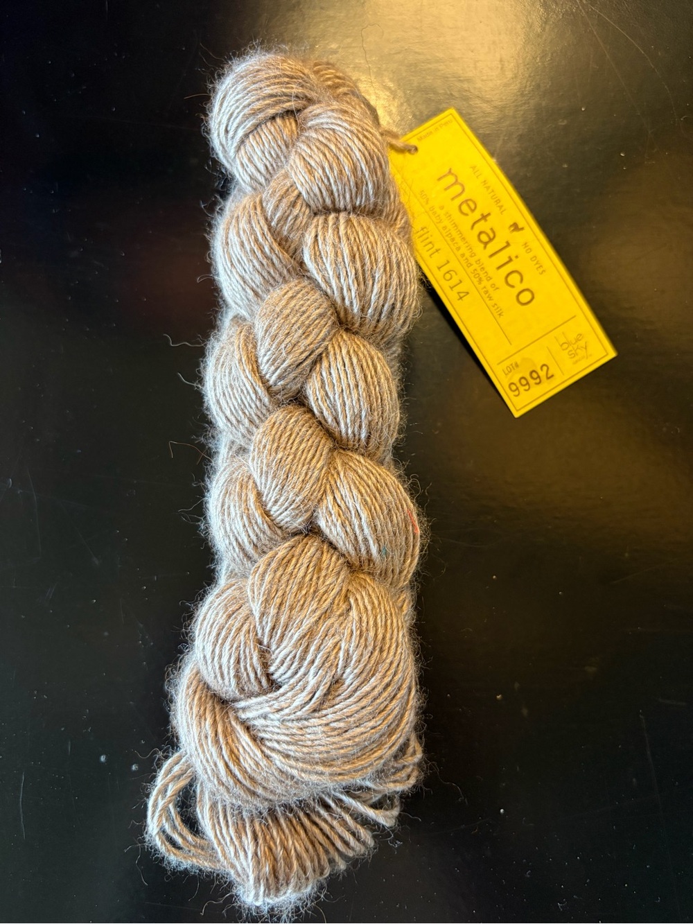 Blue Sky Metalico Heathered Tan Wool Blend Skein